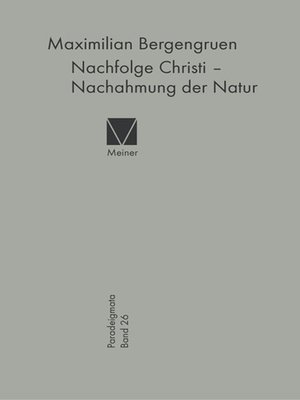 cover image of Nachfolge Christi – Nachahmung der Natur